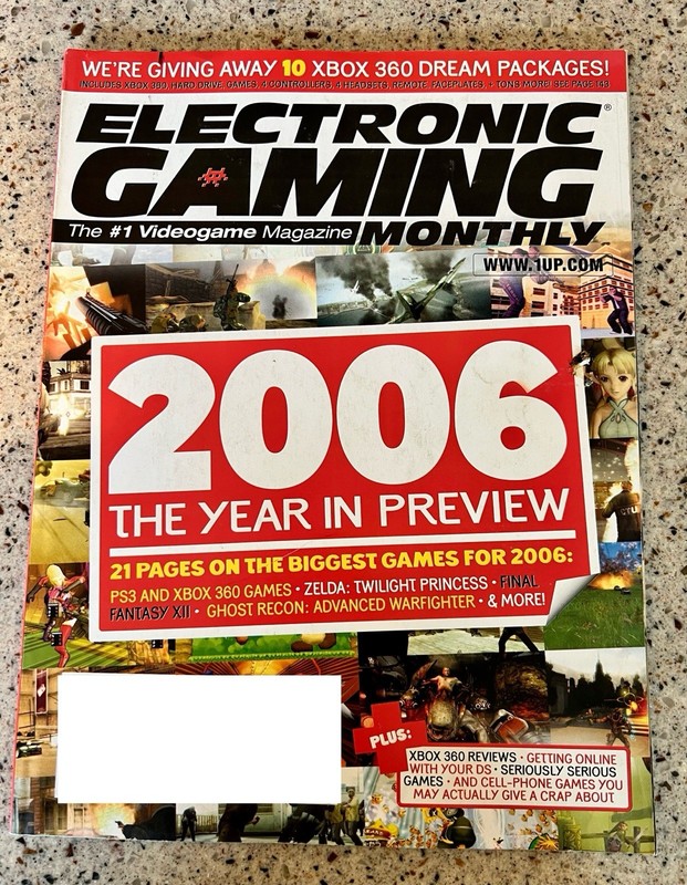 Electronic Gaming Monthly Magazine January 2006 #199 Year In Review With Inserts