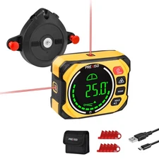 3-in-1 Multi Surface Laser Level with Digital Angle Gauge Magnetic, Rechargea...