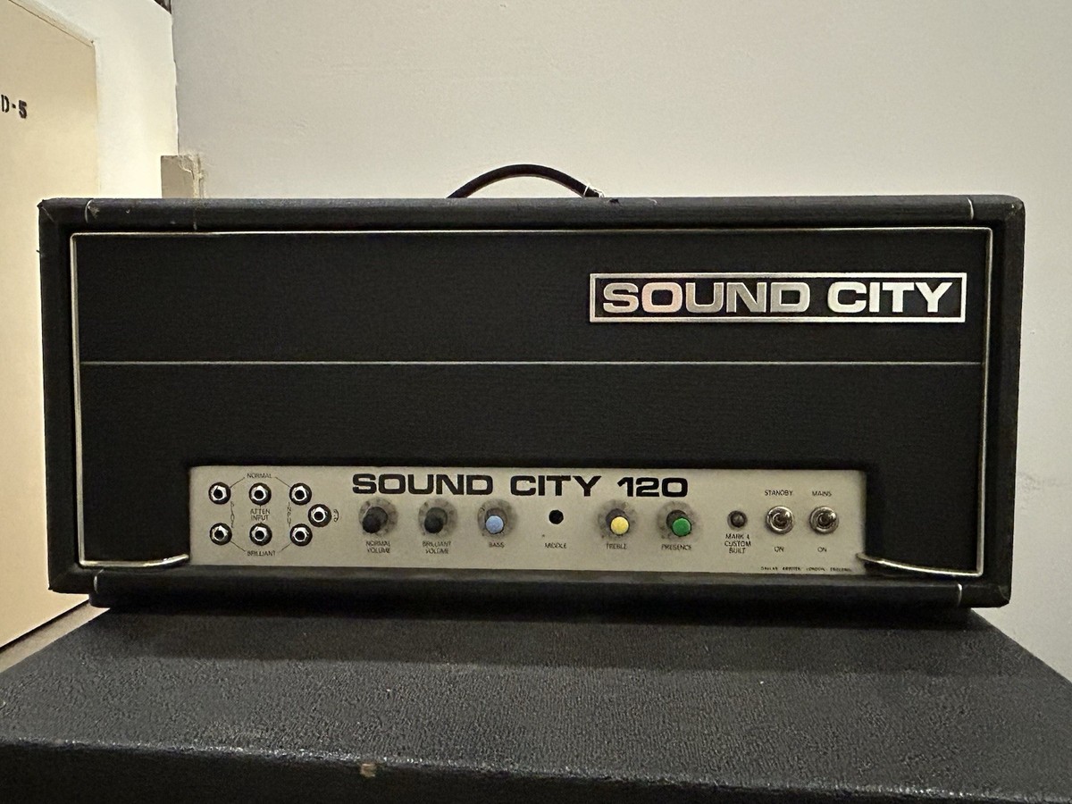 1970's Sound City L 120 Tube Amp Head Partridge Vintage Rare