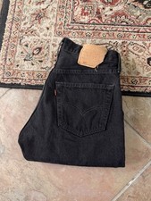 Vintage Levi  s 501 Jeans Black USA 30x30 100 Cotton Made In USA Button Fly