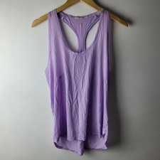 Good Move Women Size 12 Purple Stretch Exercise Racer Vest Top Casual Run Sport