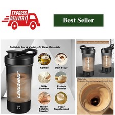 Portable Electric Shaker Cup USB Rechargeable Protein Mixer Bottle