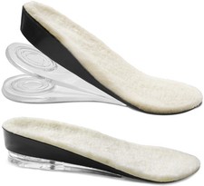 3-Layer Adjustable Height Increase Insoles, 3/4 Length Shock Absorption Cushi...