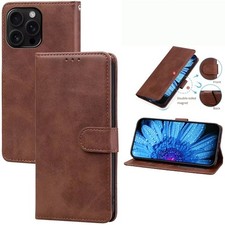 For iPhone 17 Pro Max 14 Plus 15 16 13 Flip Wallet Phone Cover PU Leather Case