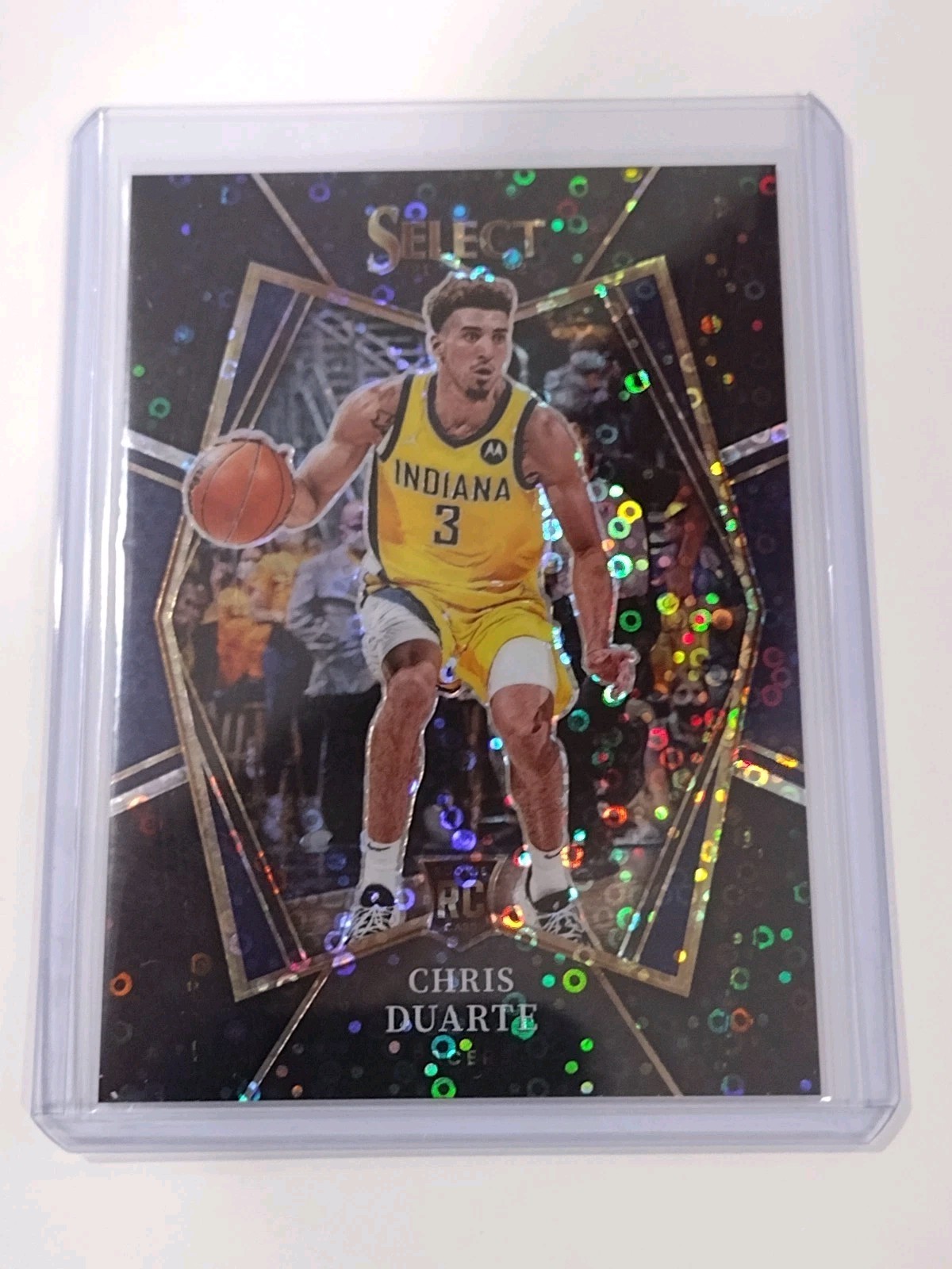 2021 Select Premier Level Chris Duarte Rookie RC Black Disco 1/1 Indiana Pacers