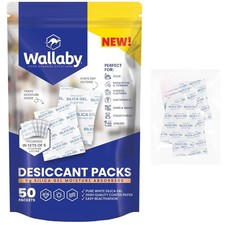 5g Silica Gel Packs 50 Packets Food Safe Rechargeable Moisture Absorbers Set