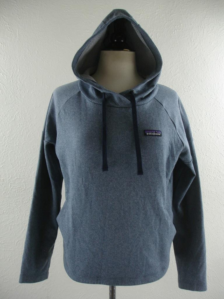 Patagonia Womens M Quiet Ride Hoody 25050 Blue Sweatshirt Pullover Hoodie  Jacket