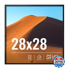 LaVie Home 28x28 Picture Frame for Wall Display, 28x28 Black Picture Frame with
