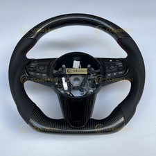 Per Acura RDX 2019-2022 Volante Personalizzato in Fibra di Carbonio Pelle Traforata