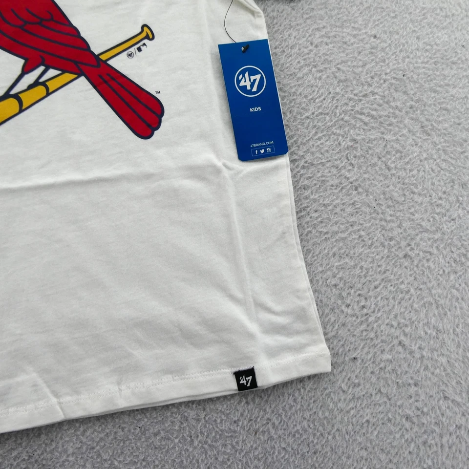 St Louis Cardinals Shirt Boys Medium White '47 Brand Baseball MLB Kids Youth New - Image 4 of 4