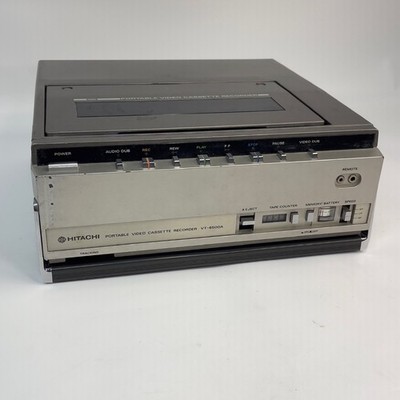 Vintage Hitachi Portable Video Cassette Recorder Model VT 6500A Gray Untested