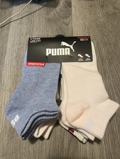 New Puma Womens 6 Pair Cushioned Low Cut Socks.