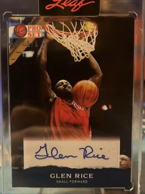 Glen Rice 2022 Leaf Pro Set Auto Blue /6 PSA-GR1 BCX-29