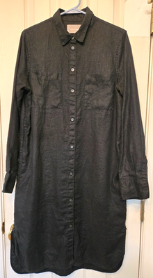 Everlane The Daytripper Linen Shirt Dress Black Women's Size 8 | eBay