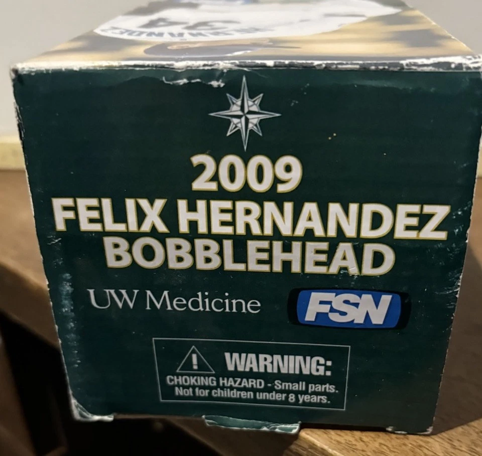 Vintage 2009 Felix Hernandez Bobblehead FSN Seattle Mariners Safeco Field Exclus - Image 4 of 4