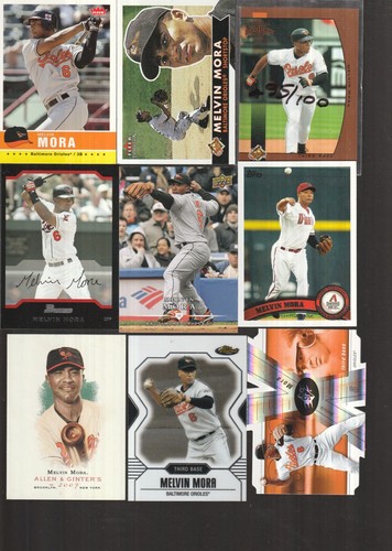 LOTTO MELVIN MORA 36 TUTTE LE DIVERSE CARTE BASEBALL ORIOLES ROCKIES VENEZUELA - Foto 3 di 4