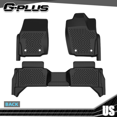 Double Cab All Weather TPE Floor Mats Liners Fit For 2024-2025 Toyota Tacoma - Picture 3 of 13