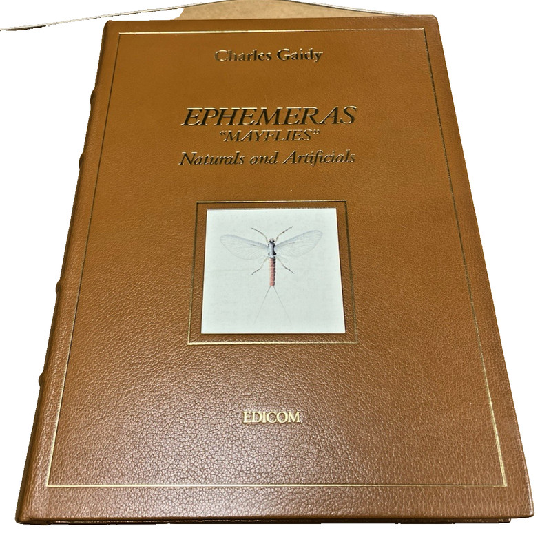 Ephemeras Mayflies by Charles Gaidy first edition Leather Bound