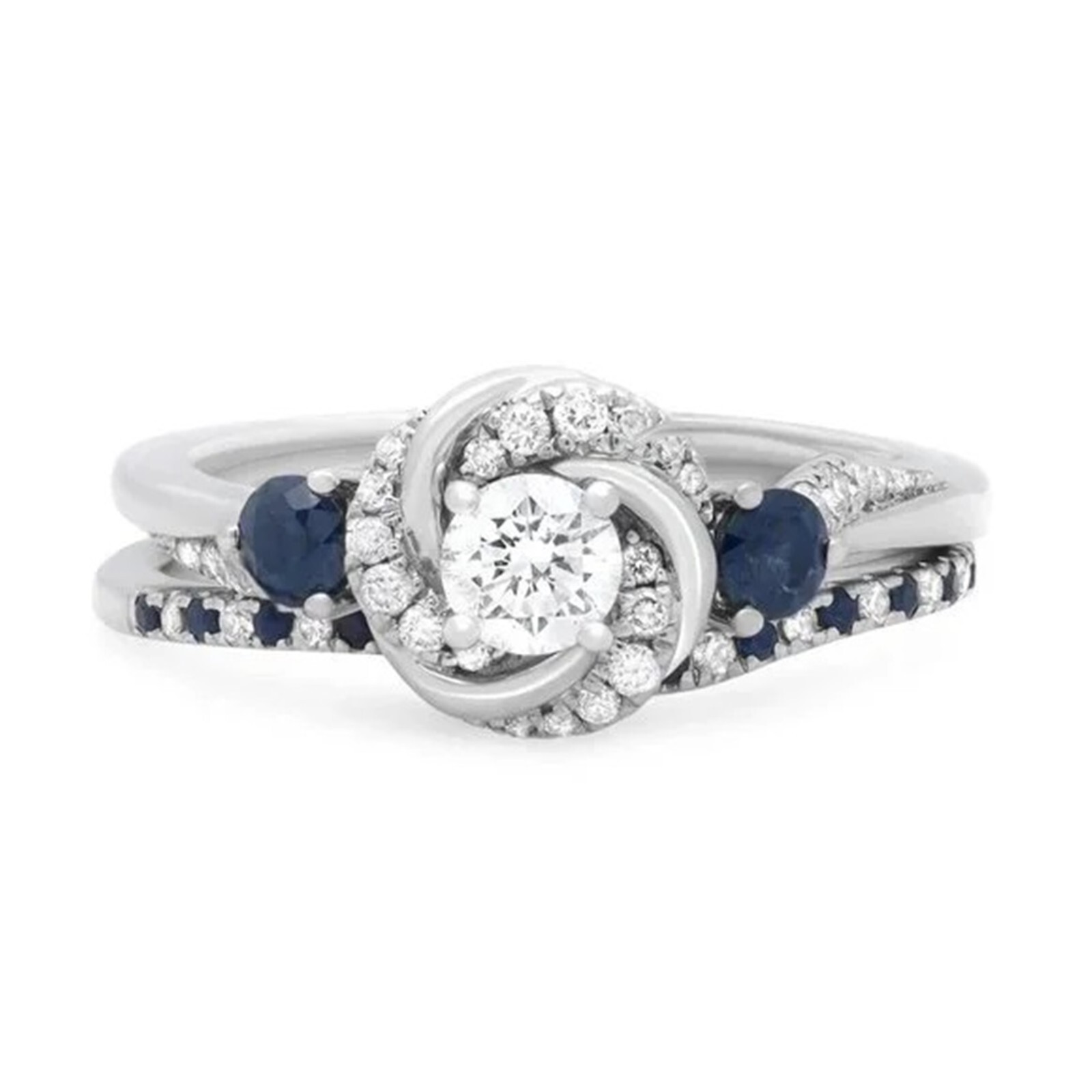 Vera Wang Love Round Cut Moissanite Engagement Ring Three-stone
