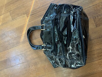 ［from Japan］イブサンローラン　SAC Downtown YSL SAINT LAURENT DOWNTOWN BLACK PATENT LEATHER TOTE BAG