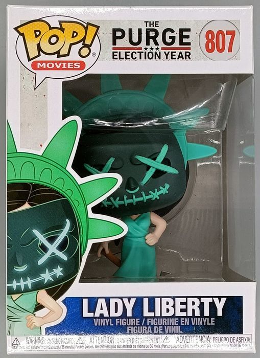 #807 Lady Liberty - The Purge Election Year Funko Pop With Pop Protector