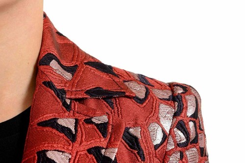 Dsquared2 Giacca Da Donna In Seta Multicolore A Due Bottoni US XS IT 38 - Foto 3 di 4