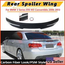  PSM Style Rear Trunk Spoiler Win For 2006-13 BMW E93 M3 Convertible Carbon Look