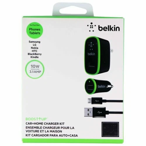 Belkin Black Wall & Car Charger Combo Cell Phone Chargers & Holders