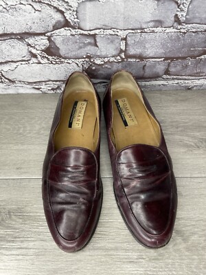 Johnston & Murphy Domani Dark Burgundy Leather Penny Loafers Dress Shoes Men 10M