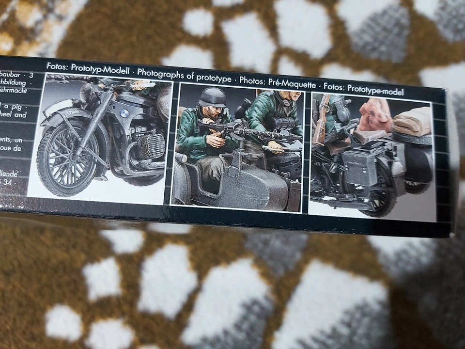 REVELL 03090 GERMAN MOTORCYCLE R-12 WITH SIDECA- 1/35 - Imagen 3 de 4