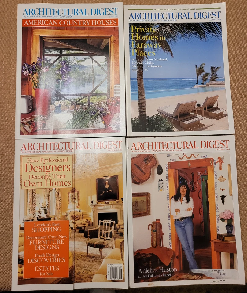Lot of 10 ARCHITECTURAL DIGEST Magazine Issues 2005 Complete Except April & July - Image 4 of 4