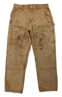 パンツ Carhartt double knee (B136 32X30) Loose Fit Washed Duck Double-Front Utility Work Pant