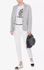 Maison Scotch,scotch&soda,light Grey,cotton Blend Sweat Blazer,l, Uk 14/16