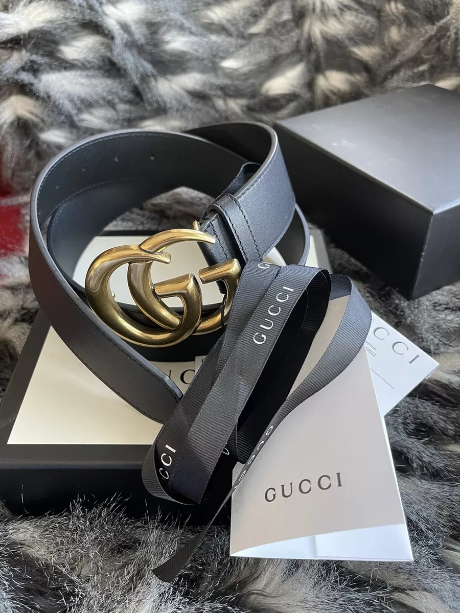 Women's Gucci GG Buckle Belt Leather With Receipt Size    eBay