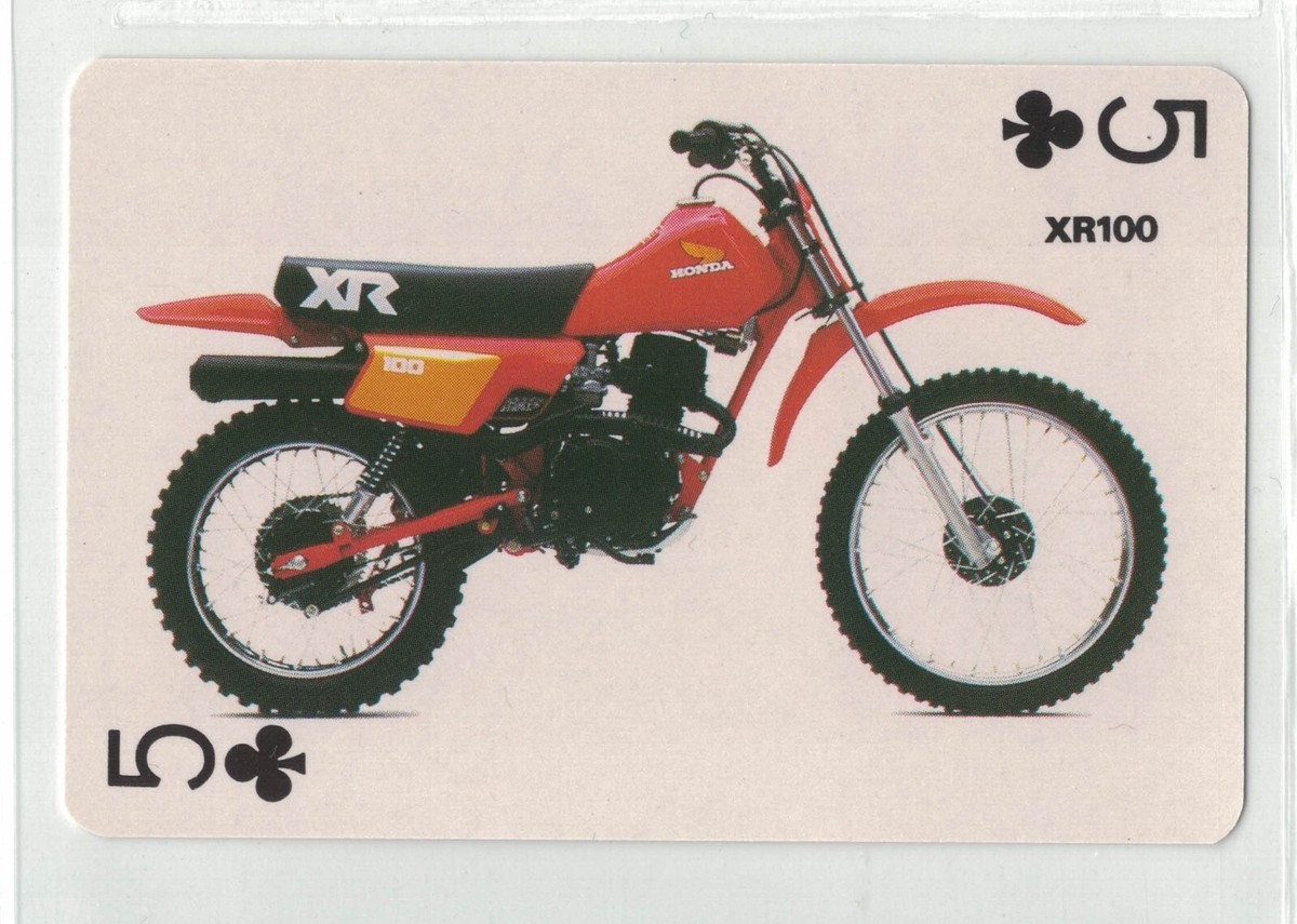 Vintage 1980's Honda XR100 Dirt Trail Bike Motorcycle Collectible