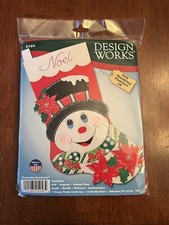 Design Works 18  Snowman Felt Stocking Kit 5256