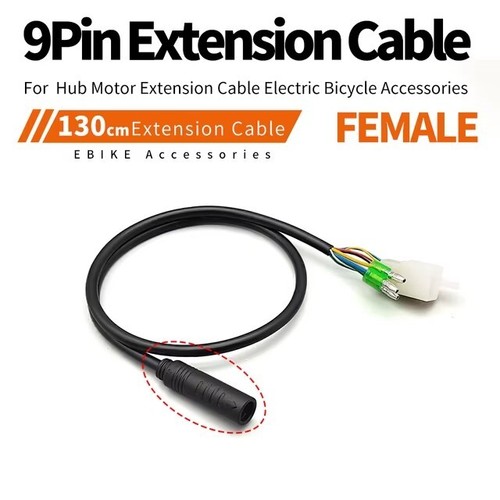 E-Bike Elektrofahrrad Nabenmotor Verlängerungskabel 9 Pin Stecker Buchse 90/130/160cm - Bild 12 von 22