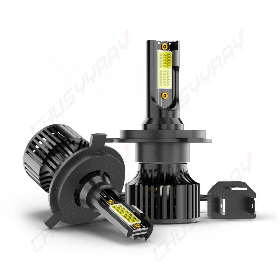 Pair 7" inch+H4 Round Housing LED Headlights High/Low For Ford Pinto 1971-1977 - Image 2 of 4