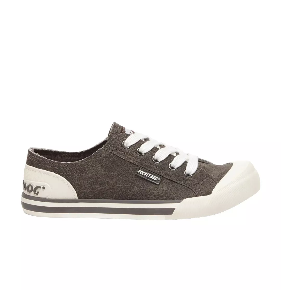 UK3 Rocket Dog Jazzin Fable Grey Womens Pumps Ladies Girls Plimsolls Pumps