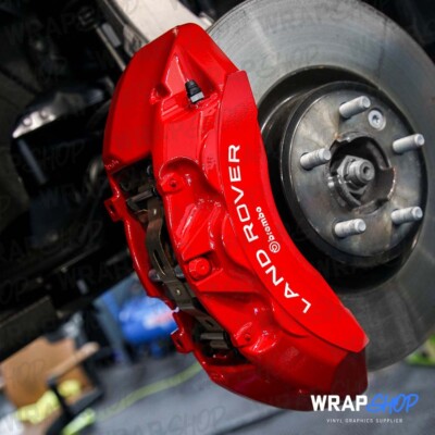 Bremssattelaufkleber ''LAND ROVER / BREMBO'' für Defender 90/110 (GLOSS WHITE)