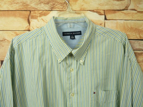 Tommy Hilfiger mens blue/green striped 