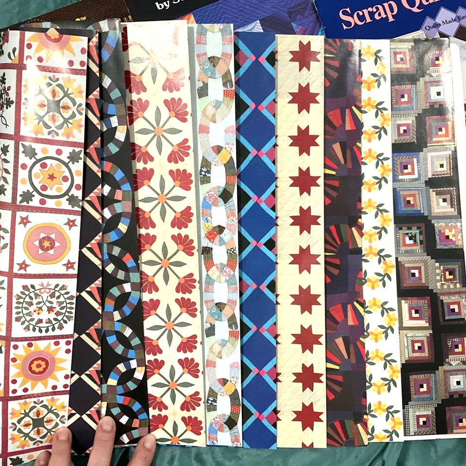 Vintage Quilt Patterns Instruction Books Designs Appliqué Quilt Wrapping Paper - Image 2 of 4