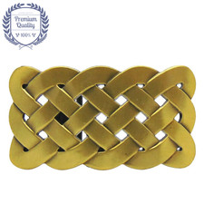 HOLLOW WEAVE Belt Buckle Metal Zinc Alloy Vintage Retro Fashion Western Premium