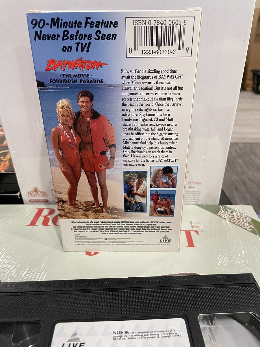 Baywatch The Movie Forbidden Paradise VHS 1995 RARE OOP