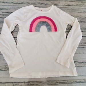 Crewcuts Girls Long Sleeve Flip Sequin Rainbow Shirt Size 12