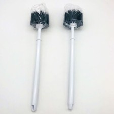 2x Toilet Bowl Brush European Style 13" Handle Polypropylene Curved Head