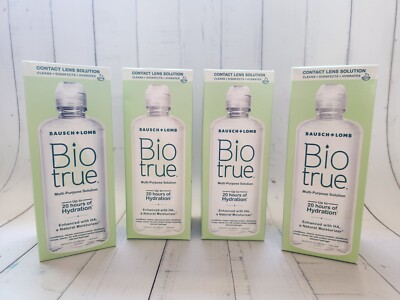 4× Bausch + Lomb Biotrue Multi-Purpose Solution 10 oz Each Bottle Total 40 oz