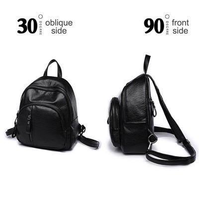 Soft PU Leather Backpack Women Vintage Shoulder Bag Ladies Mini Travel Backp _r1