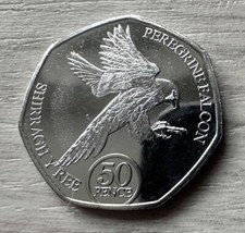 2023 ISLE OF MAN 50p - PEREGRINE FALCON - UNC