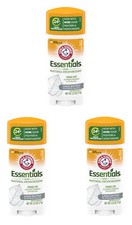 3 Pack Arm  Hammer Essentials Deodorant Solid, Unscented 2.5 Ounce Each